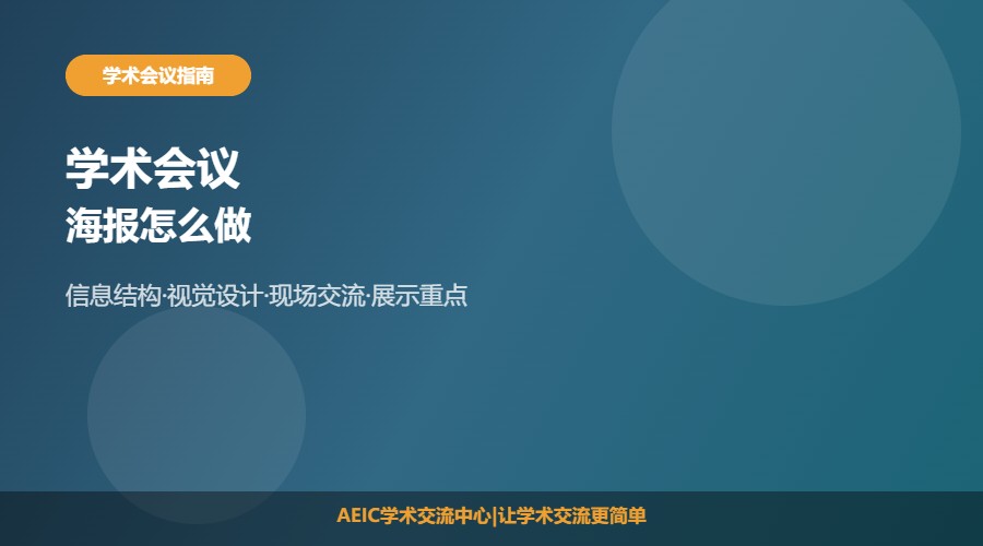 如何制作学术会议海报