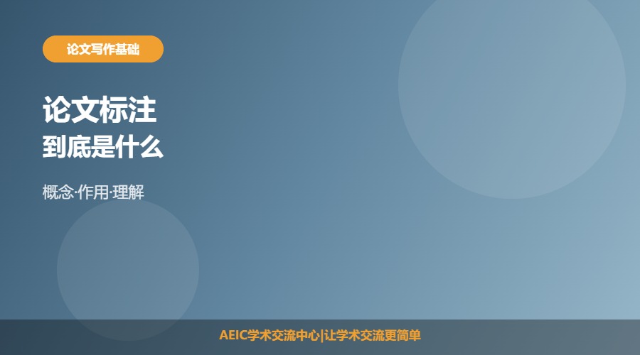 论文标注是什么意思