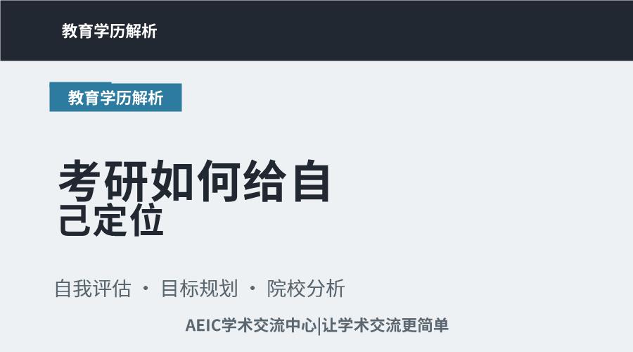 考研如何给自己定位