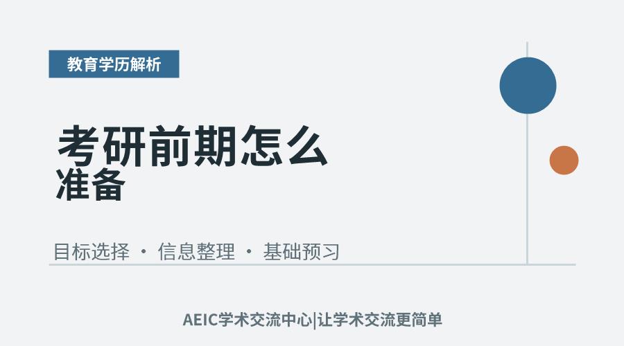 考研前期怎么准备