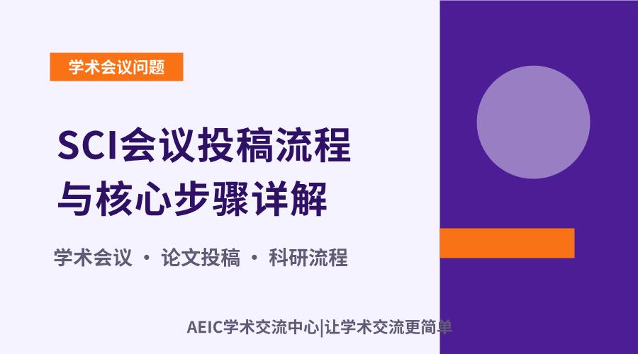SCI会议投稿流程与核心步骤详解