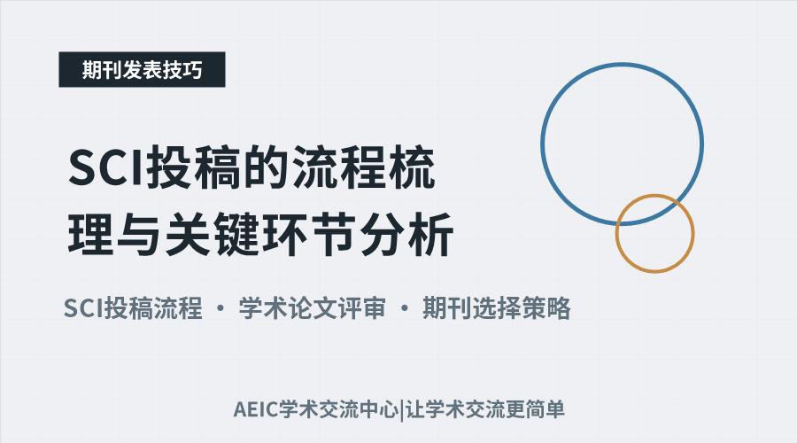 SCI投稿的流程梳理与关键环节分析