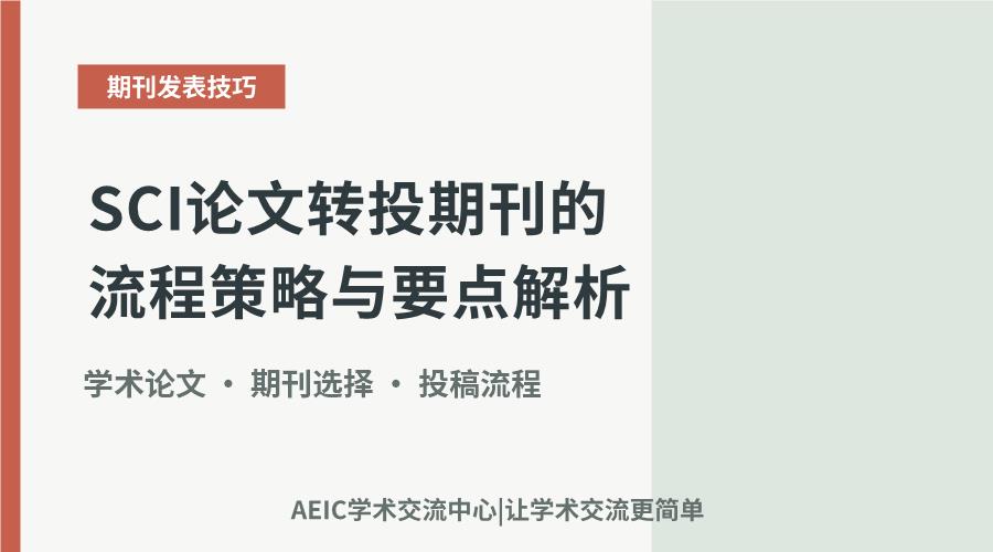 SCI论文转投期刊的流程策略与要点解析