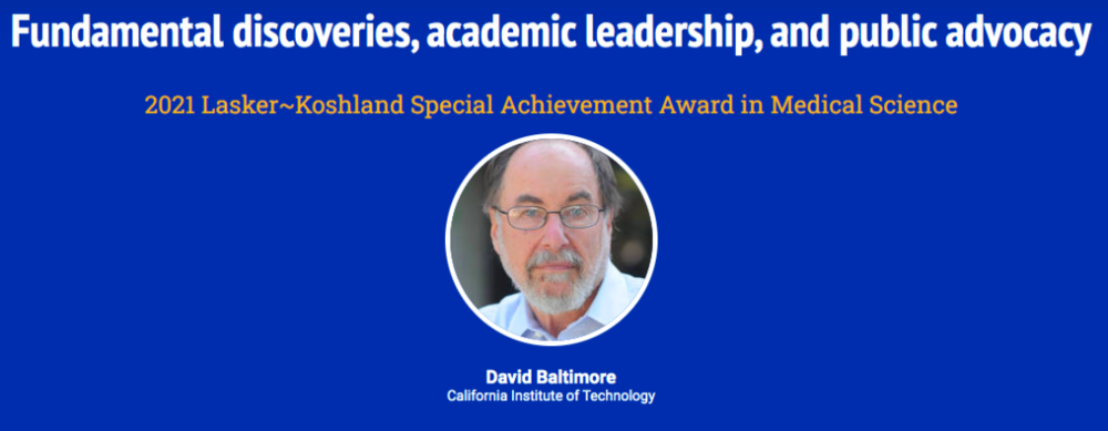 2021 Lasker koshland special achievement award in medical science.png