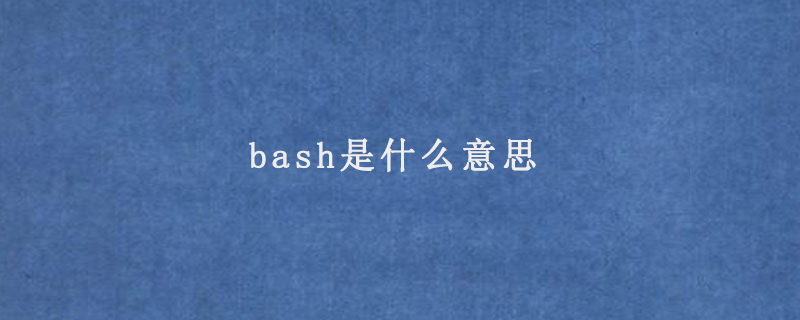 bash是什么意思