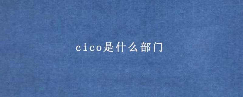 cico是什么部门