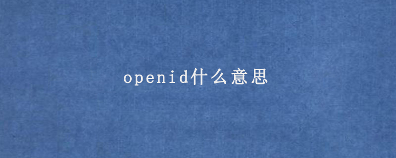 openid什么意思