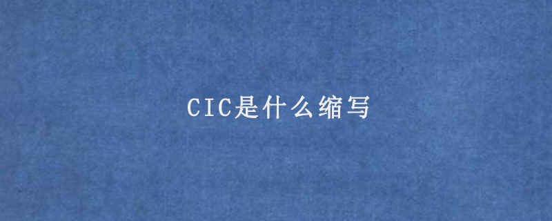 CIC是什么缩写