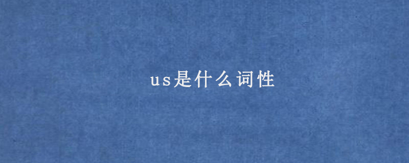 us是什么词性