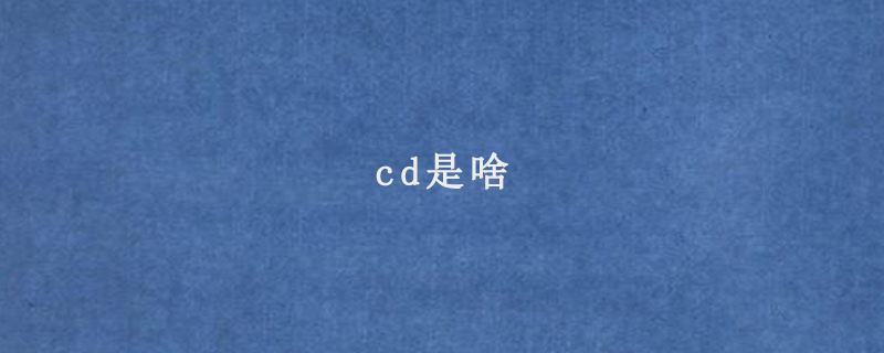 cd是啥