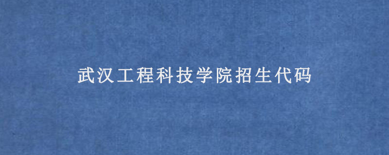 武汉工程科技学院招生代码