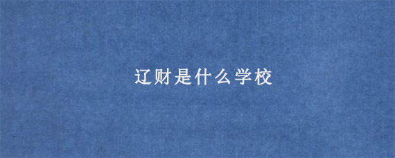 辽财是什么学校