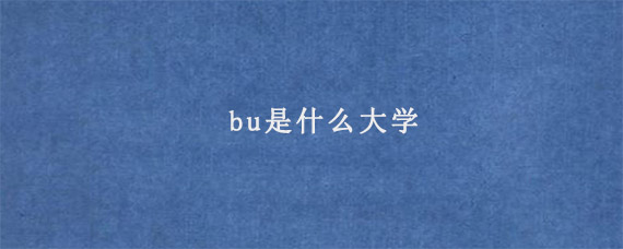 bu是什么大学