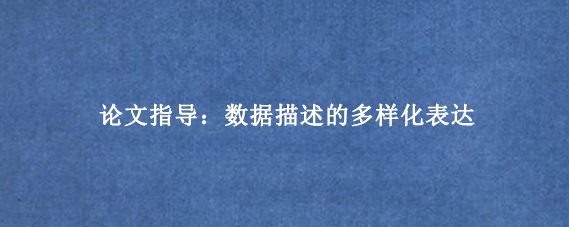 论文指导：数据描述的多样化表达