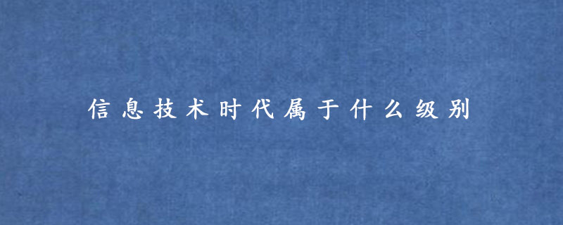 信息技术时代属于什么级别