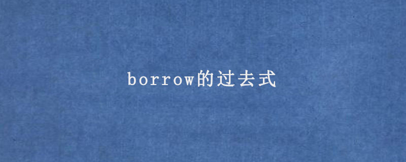 borrow的过去式